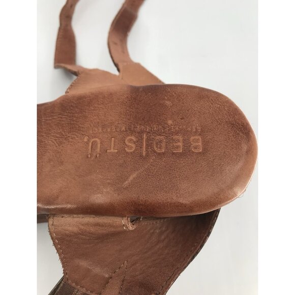 Bed Stu Kenya Platform Sandals Women's 11 Bown Leather Buckle Chunky Gladiator - Picture 14 of 15